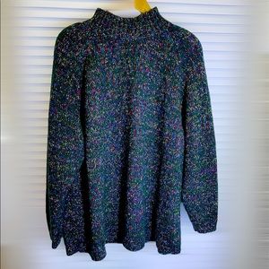 Vintage 80s jewel tone sweater size 26 oversized slouchy Fitting Image